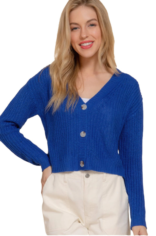 Long slv v-neck sweater cardigan - PureLove Designs LLC