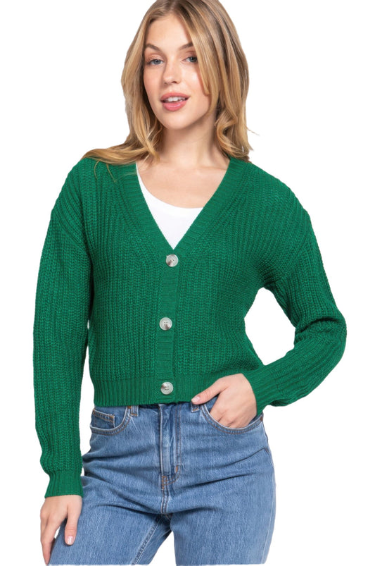 Long slv v-neck sweater cardigan - PureLove Designs LLC