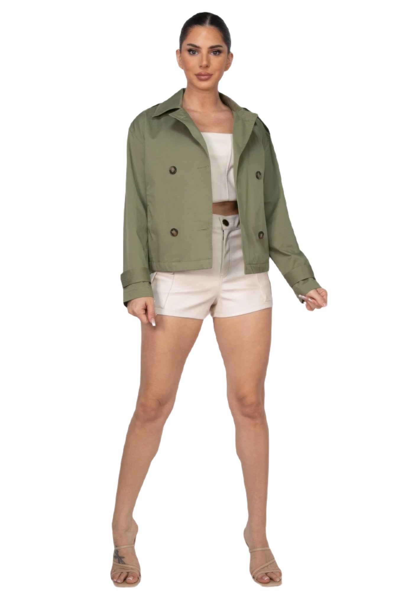 Double-breasted Waist-tie Trench Coat - PureLove Designs LLC