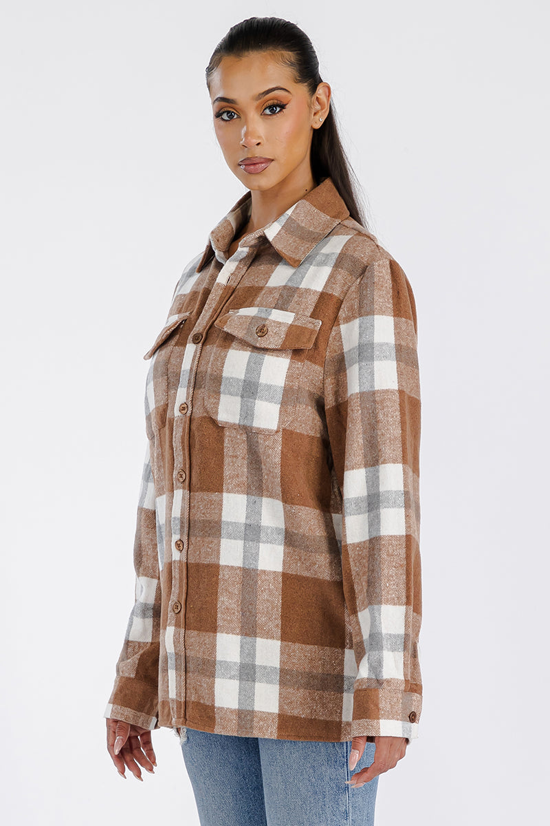 Boyfriend Oversized Soft Flannel Shacket - PureLove Designs LLC