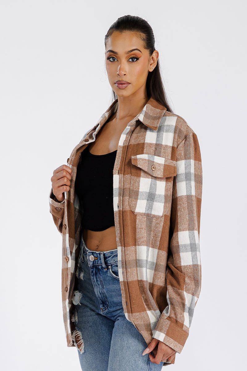 Boyfriend Oversized Soft Flannel Shacket - PureLove Designs LLC