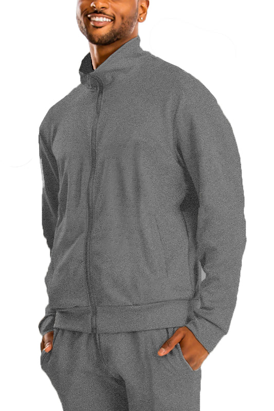 Essential Basic Plain Solid Track Jacket - PureLove Designs LLC