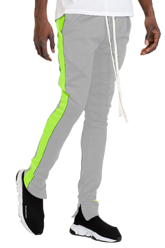 CLASS SLIM  FIT TRACK PANTS- GREY/ LIME - PureLove Designs LLC