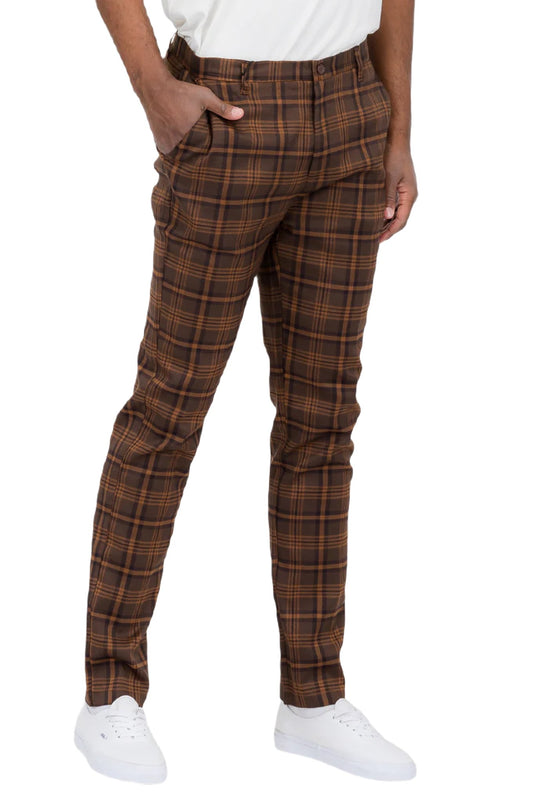 Plaid Slim Fit Trouser Pants - PureLove Designs LLC