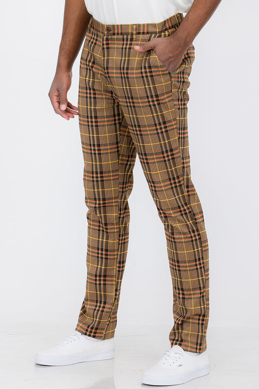 Plaid Slim Fit Trouser Pants - PureLove Designs LLC