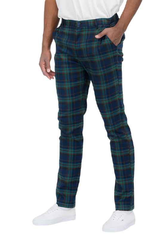 Plaid Slim Fit Trouser Pants - PureLove Designs LLC