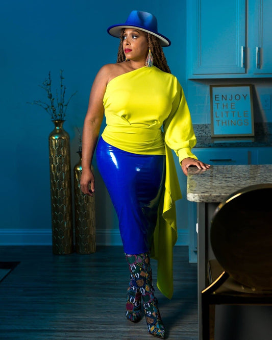 One Shoulder Blouse / Draped Blouse - PureLove Designs LLC