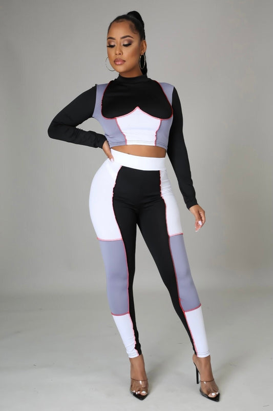 Leggings Set / Crop Top / Stretch Pants - PureLove Designs LLC